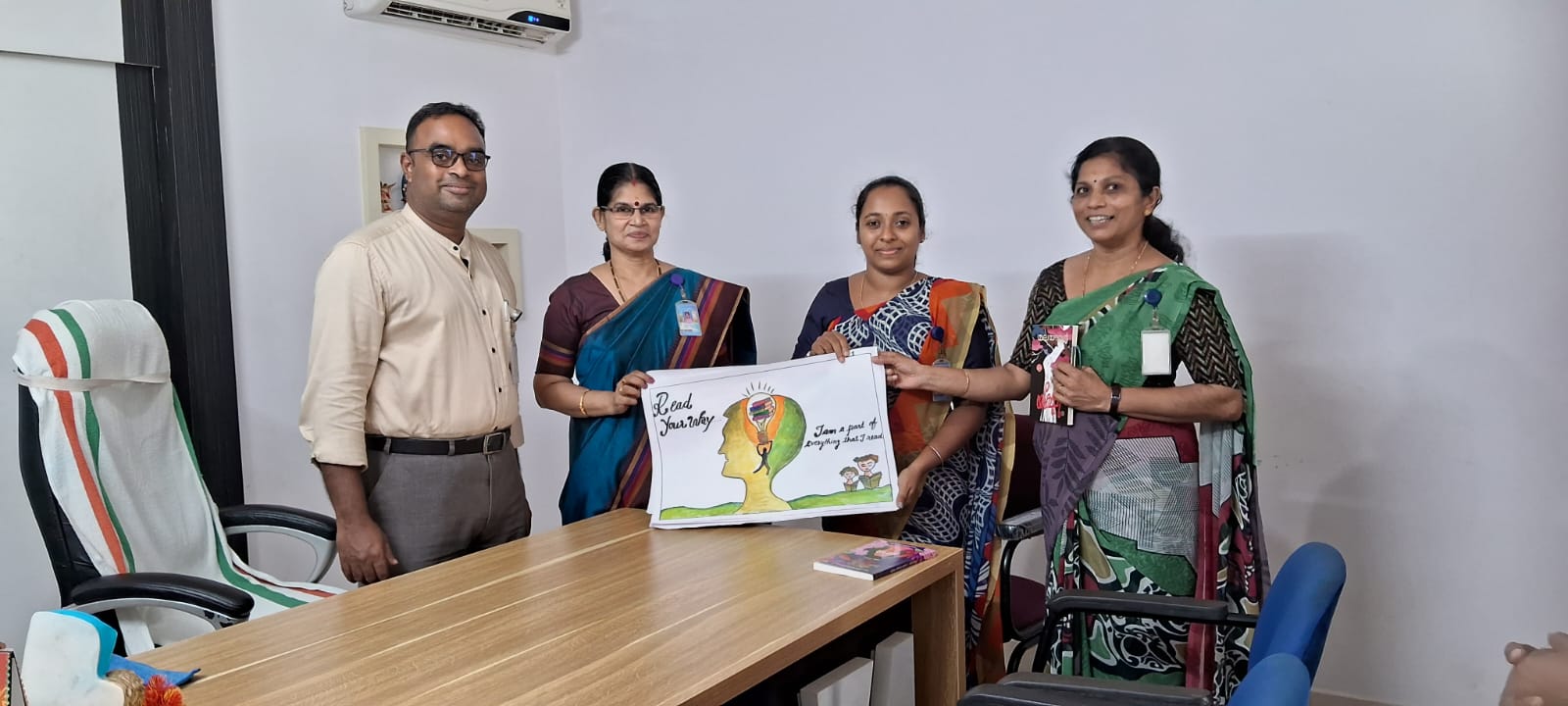 Dept of English organized poster making competition for teachers on 19th June 2024