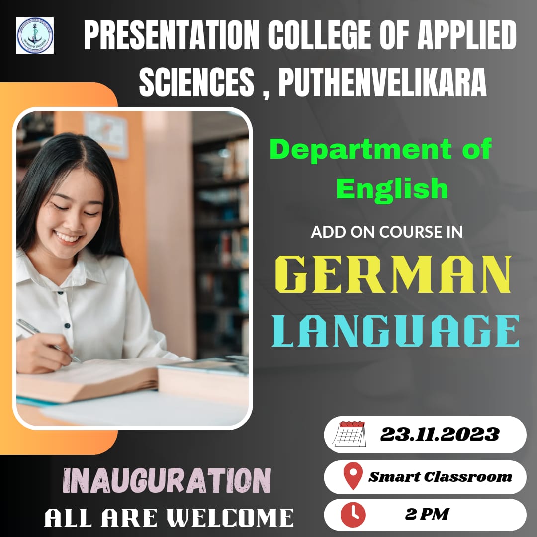 Inauguration ceremony of Add on course on German Language organized by English Dept