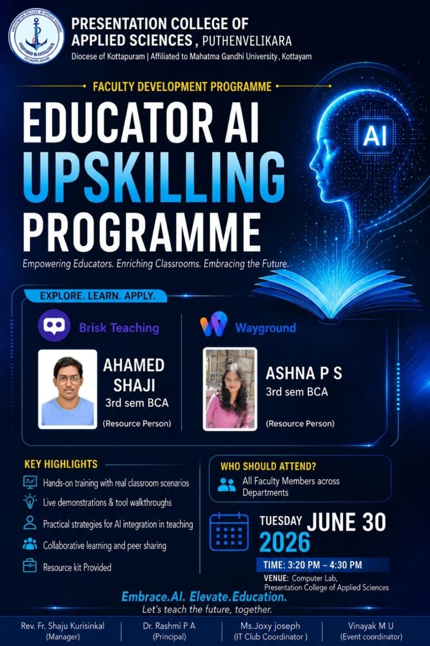 EDUCATOR  AI UP SKILLING PROGRAM