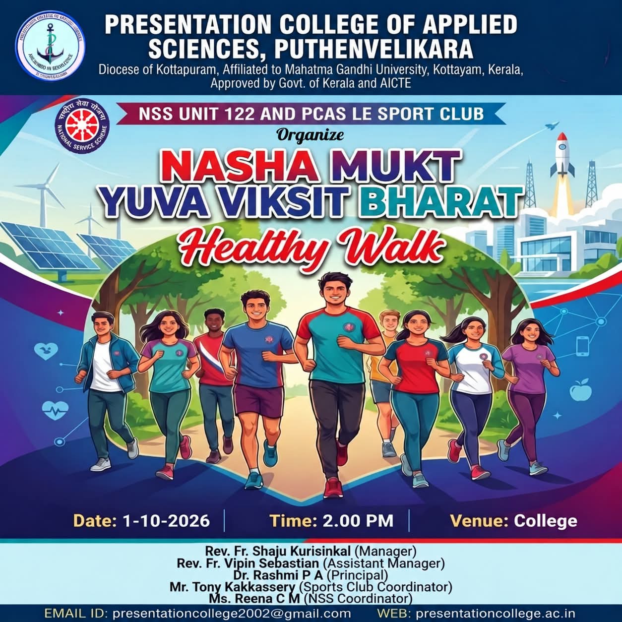 Nasha Mukt Yuva Viksit Bharat Healthy Walk